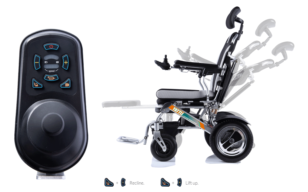 YATTLL YE245CR Electric Wheelchair Reclining Wheelchair Display