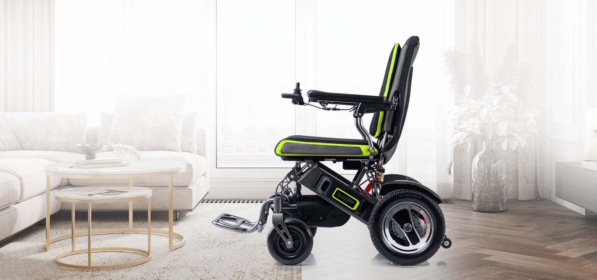 YATTLL YE200 Travel Lightweight Power Wheelchair Gif Display