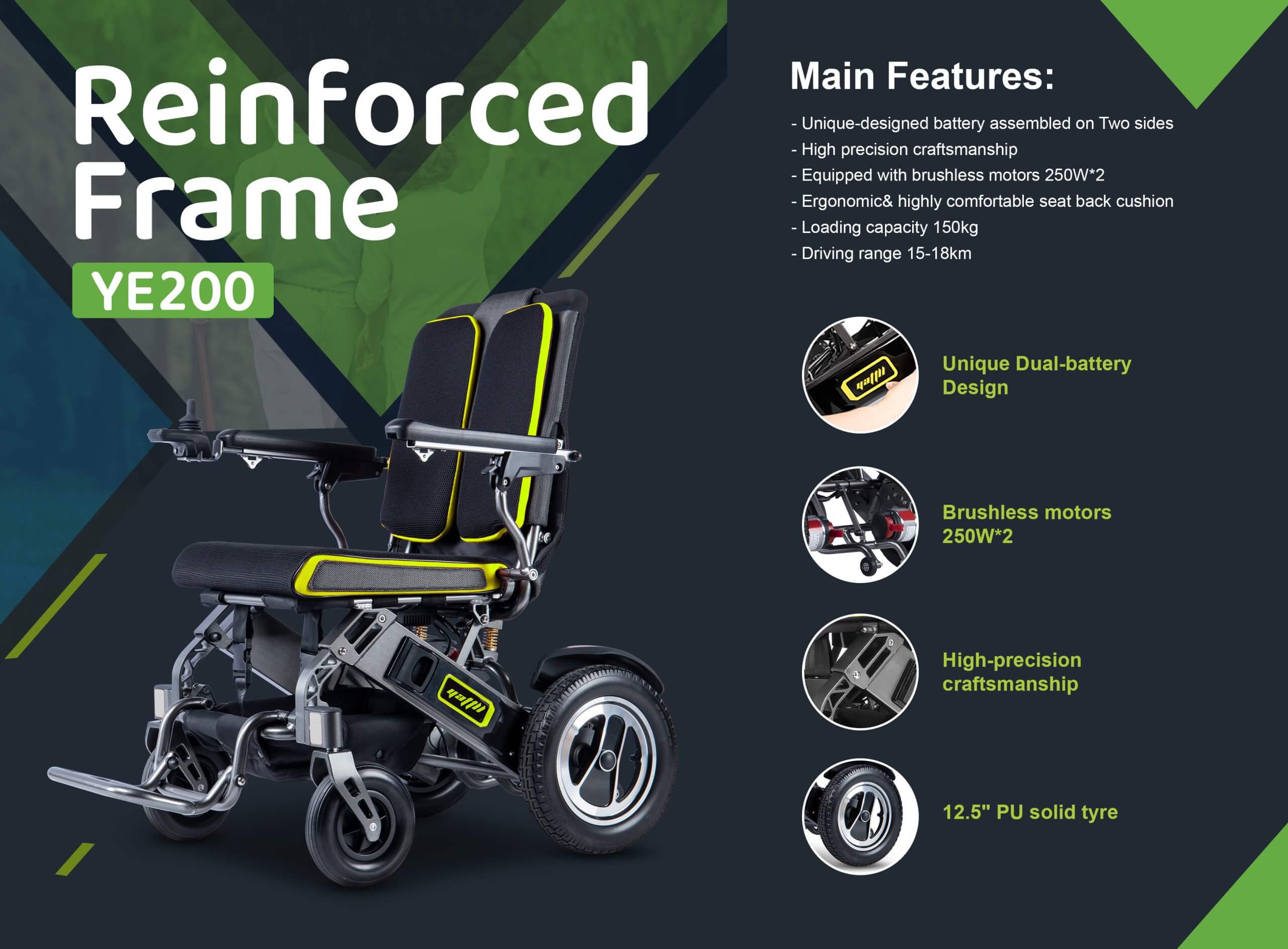 Portable Electric Power Wheelchair YE200