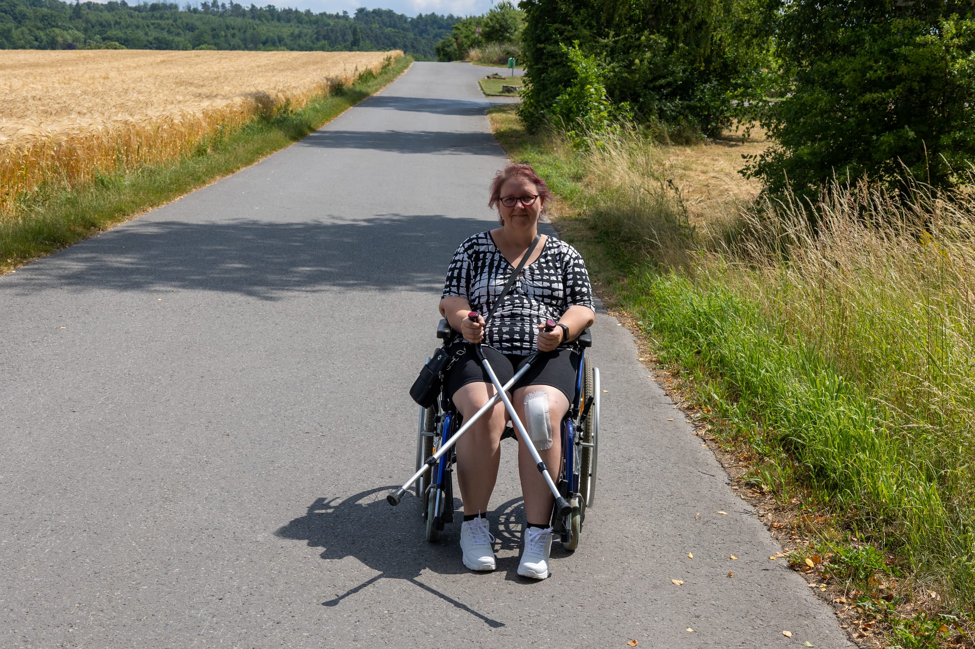What is the typical range of a motorized wheelchair